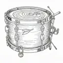 a silver steel drum musical instrument in the heart of Barbados  tattoo design idea