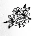 tatuaje que represente un abuelo fallecido en el que haya flores y espacio para una frase bonita tattoo design idea