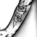 tatuaje que represente un abuelo fallecido en el que haya flores y espacio para una frase bonita tattoo design idea