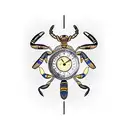 Egyptian scorpion with hieroglyphics in a dial tattoo design idea