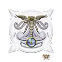 Egyptian scorpion with hieroglyphics in a dial tattoo design idea