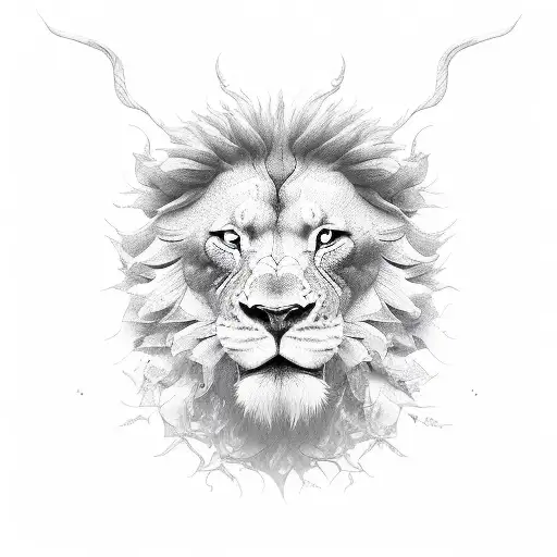 body dragon Lion heat  tattoo design idea