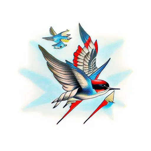 Swallow Bird tattoo design idea
