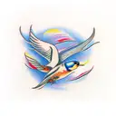 Swallow Bird tattoo design idea