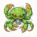 cancer crab tattoo design idea