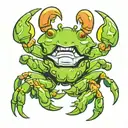 cancer crab tattoo design idea