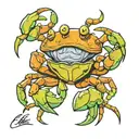 cancer crab tattoo design idea
