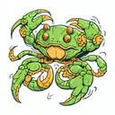 cancer crab tattoo design idea