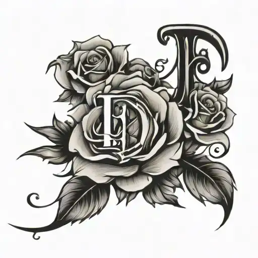 DD INITIALS SEXY tattoo design idea