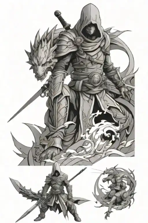 assassin's creed, Zelda, master chief, Goku, dragon, full metal alchemist  tattoo design idea