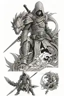 assassin's creed, Zelda, master chief, Goku, dragon, full metal alchemist  tattoo design idea
