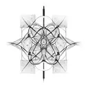 A microscope with DNA strands weaving through it, surrounded by lyrics from Mac Miller's songs tattoo design idea