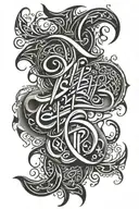 Arabic calligraphy tattoo design idea