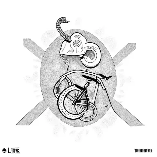 Life Balance, Family, Nature, and Bicycle tattoo design idea