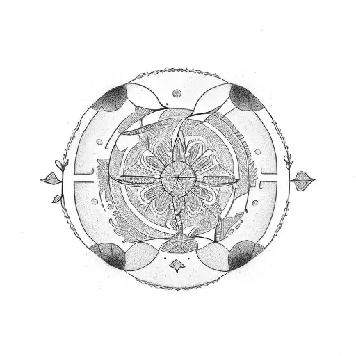 Tattoo Design for Life Balance: Family, Nature, Peace, and Bicycle tattoo design idea