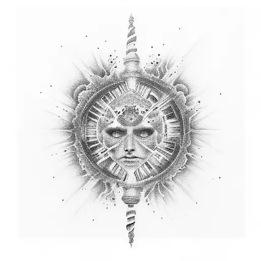 Exquisite wine glass filled with a mesmerizing galaxy tattoo design idea