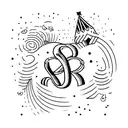 Birthday with name in cool writing tattoo design idea