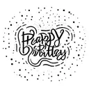 Birthday with name in cool writing tattoo design idea