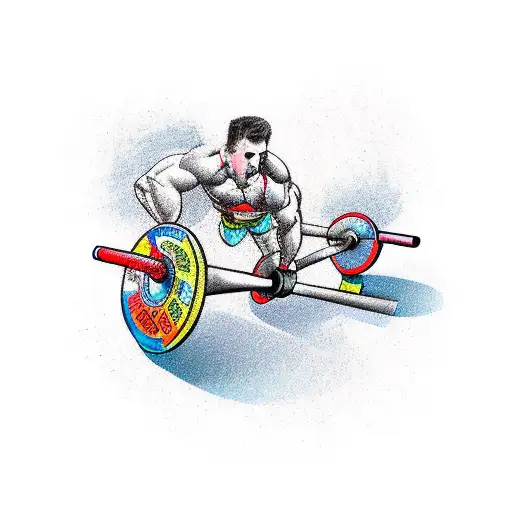 barbell tattoo design idea