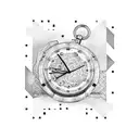 Money & Time tattoo design idea