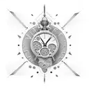 Money & Time tattoo design idea