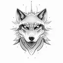 demonic wolf collar tattoo design idea