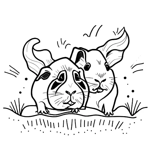 11 guinea pigs tattoo design idea