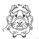 9 small guinea pigs tattoo design idea