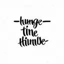 Mango with the word humble tattoo design idea