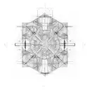 Architectural blueprint tattoo design idea