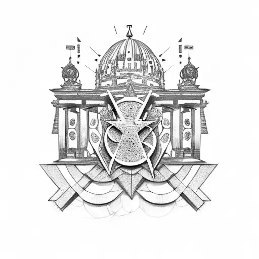 berlin wall tattoo design idea