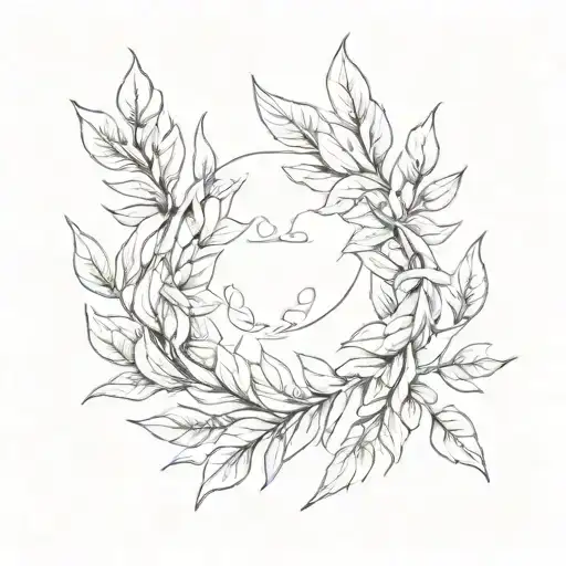 Laurel wreath tattoo design idea