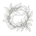 Laurel wreath tattoo design idea