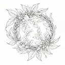 Laurel wreath tattoo design idea