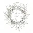 Laurel wreath tattoo design idea