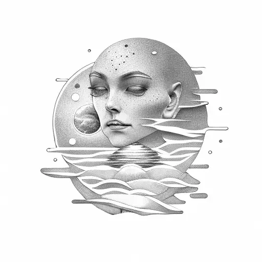 And slow the sun melts down into / and slow the moon swims up into your golden words for me tattoo design idea