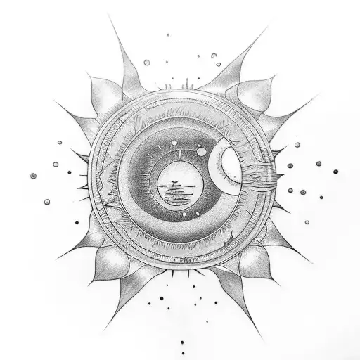 tattoo using two lines from my favorite song "and slow the sun melts down into" "and slow the moon swims up into" tattoo design idea