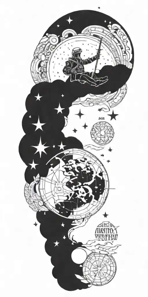 per aspera ad astra tattoo design idea