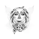 fada plus size tattoo design idea