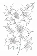 August November march birth flower tattoo design idea