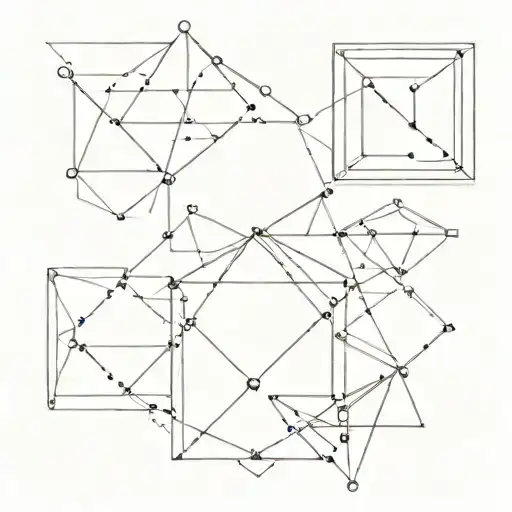 Square and Pentagon tattoo design idea