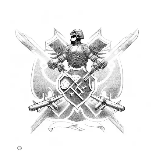 Airborne troops emblem with a unique twist tattoo design idea