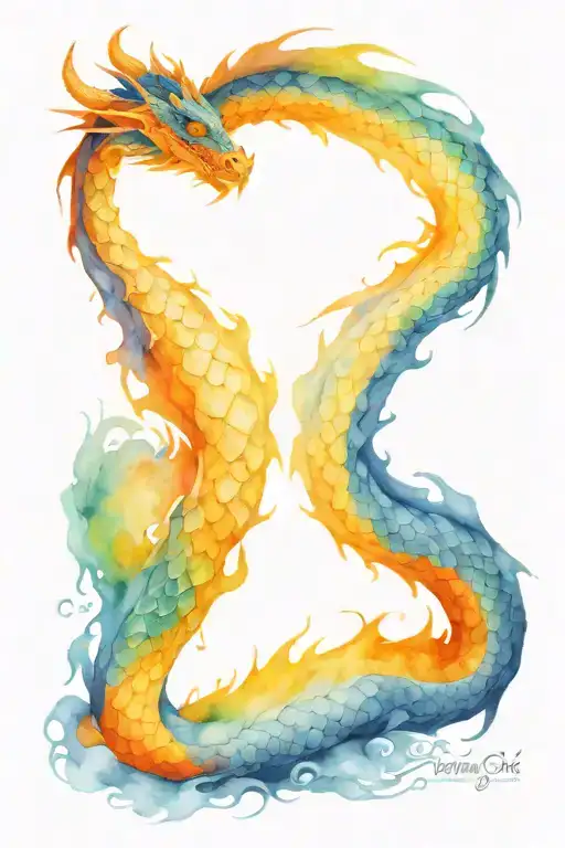 dragon scale tattoo design idea