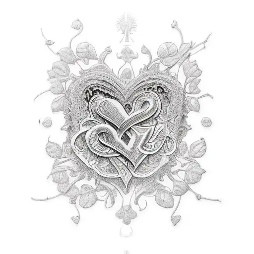 love and hate tattoo design idea