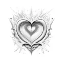 love vs hate tattoo design idea