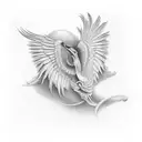 heaven ha hell tattoo design idea