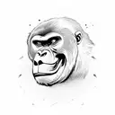 roaring gorilla tattoo design idea