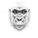 roaring gorilla tattoo design idea