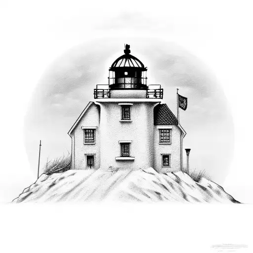 Lighthouse tattoo design idea