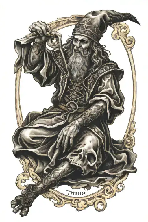 the fool tarot card  tattoo design idea